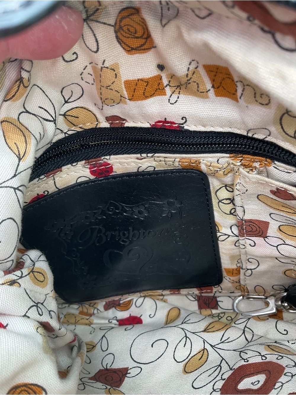 Brighton Black & Brown Woven Shoulder Bag with Heart Clasp - Picture 4 of 6